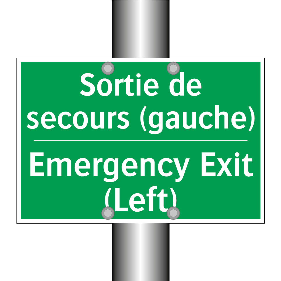 Sortie de secours (gauche) - Emergency Exit (Left)
