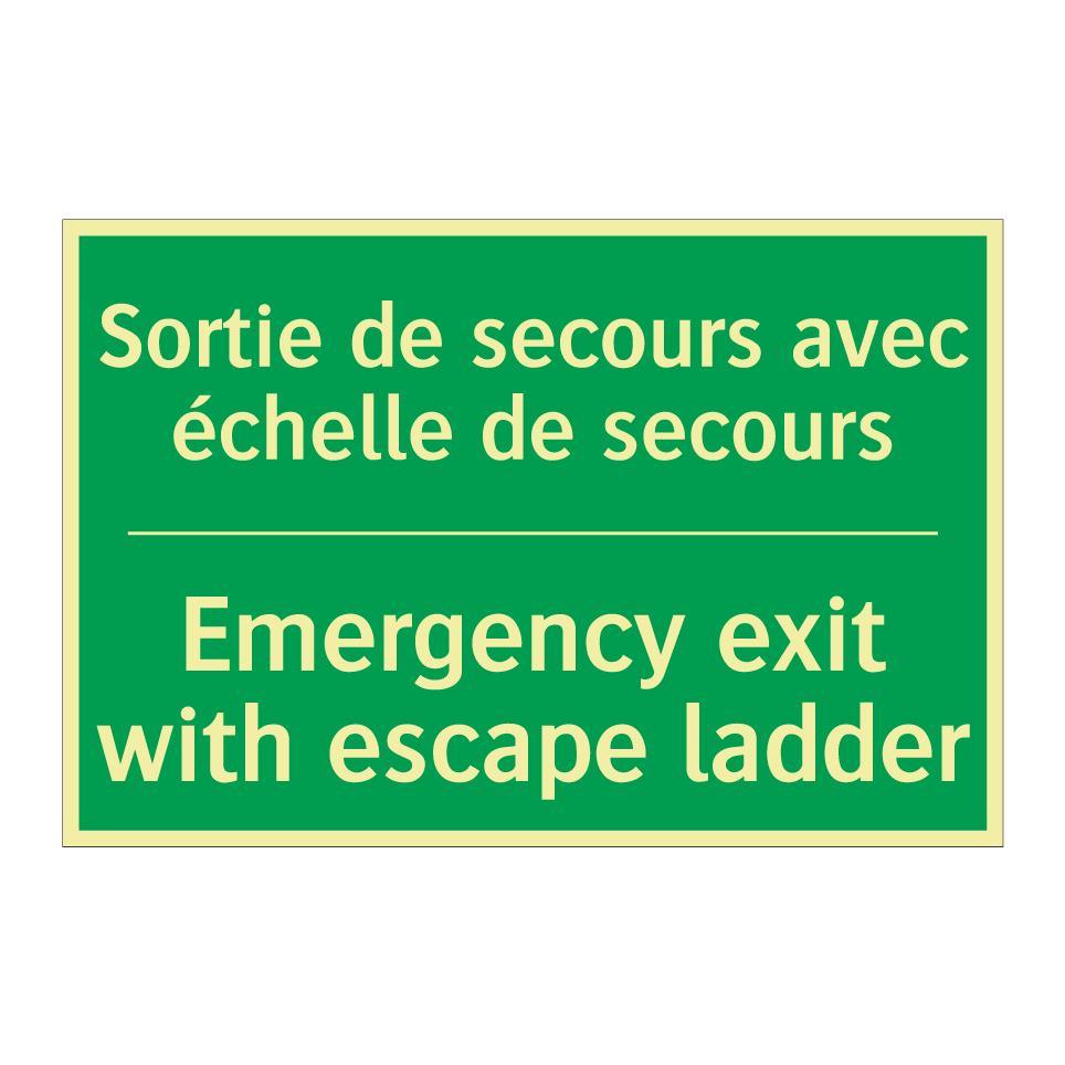 Sortie de secours avec échelle /.../ - Emergency exit with escape ladder /.../