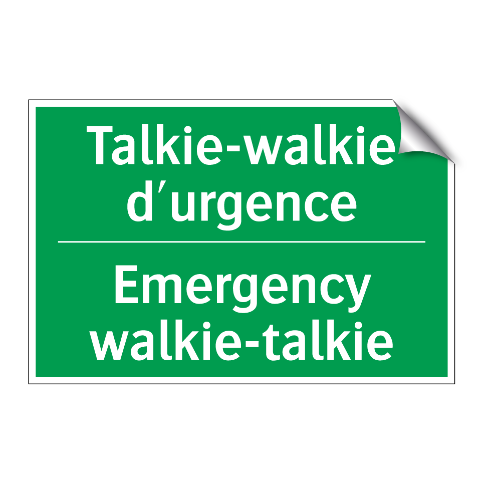Talkie-walkie d'urgence - Emergency walkie-talkie