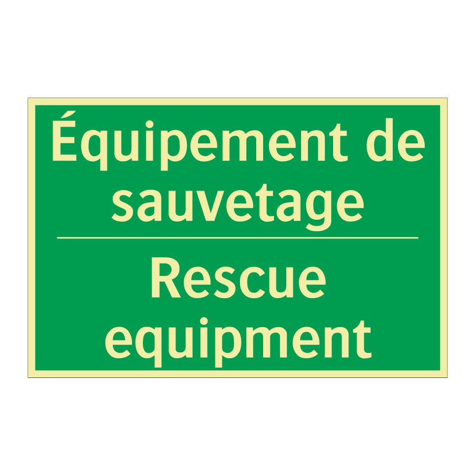 Équipement de sauvetage - Rescue equipment