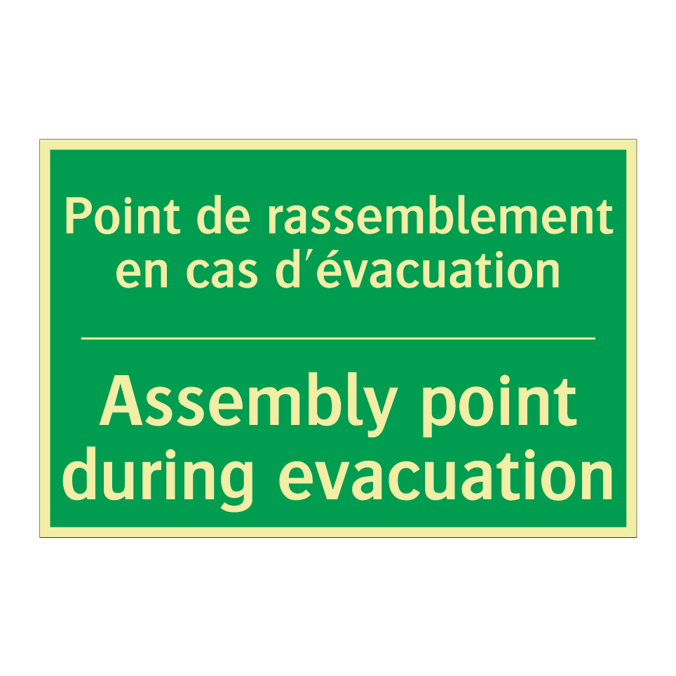 Point de rassemblement en cas /.../ - Assembly point during evacuation /.../