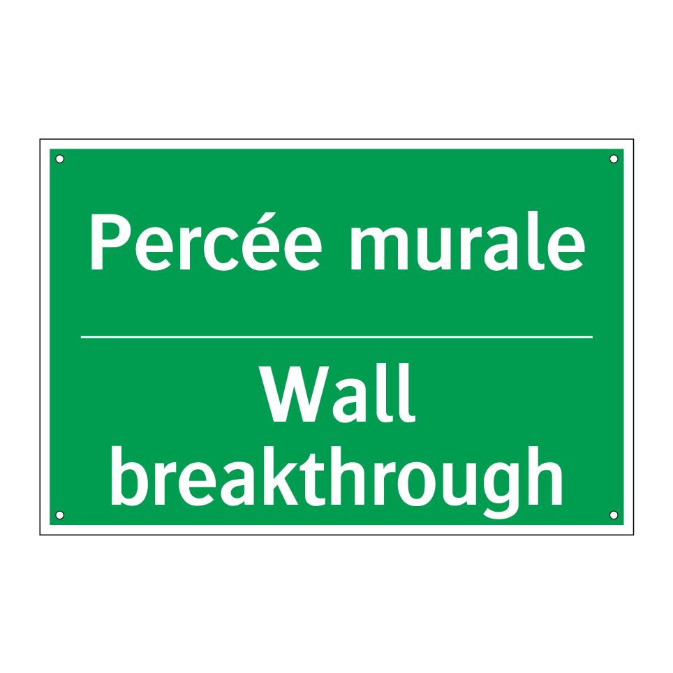 Percée murale - Wall breakthrough