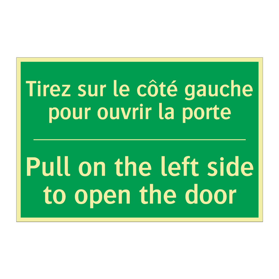 Tirez sur le côté gauche pour /.../ - Pull on the left side to open /.../