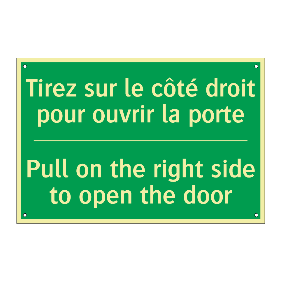 Tirez sur le côté droit pour ouvrir /.../ - Pull on the right side to open /.../