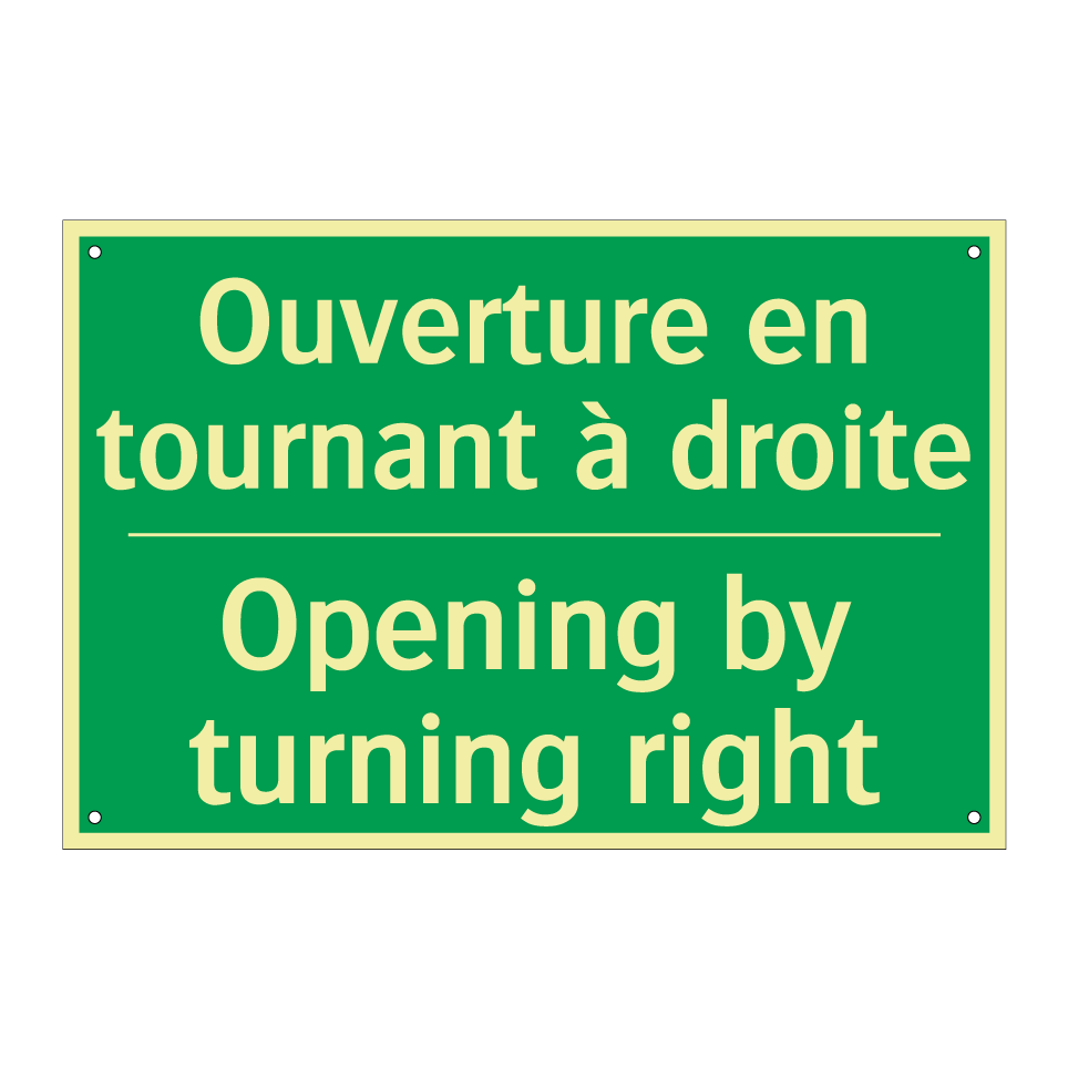 Ouverture en tournant à droite - Opening by turning right
