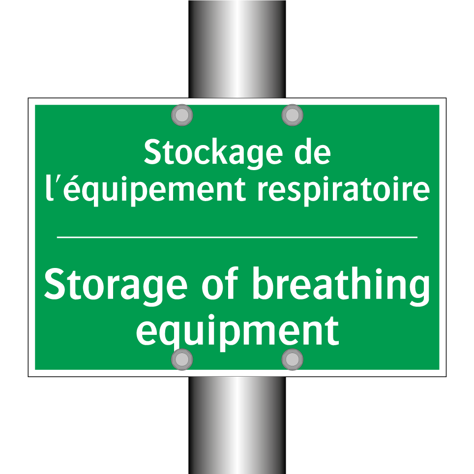 Stockage de l'équipement respiratoire /.../ - Storage of breathing equipment