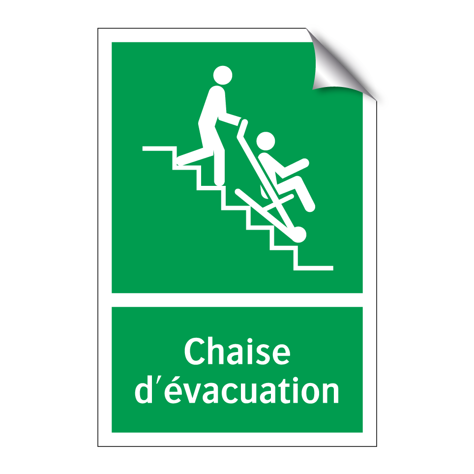 Chaise d'évacuation