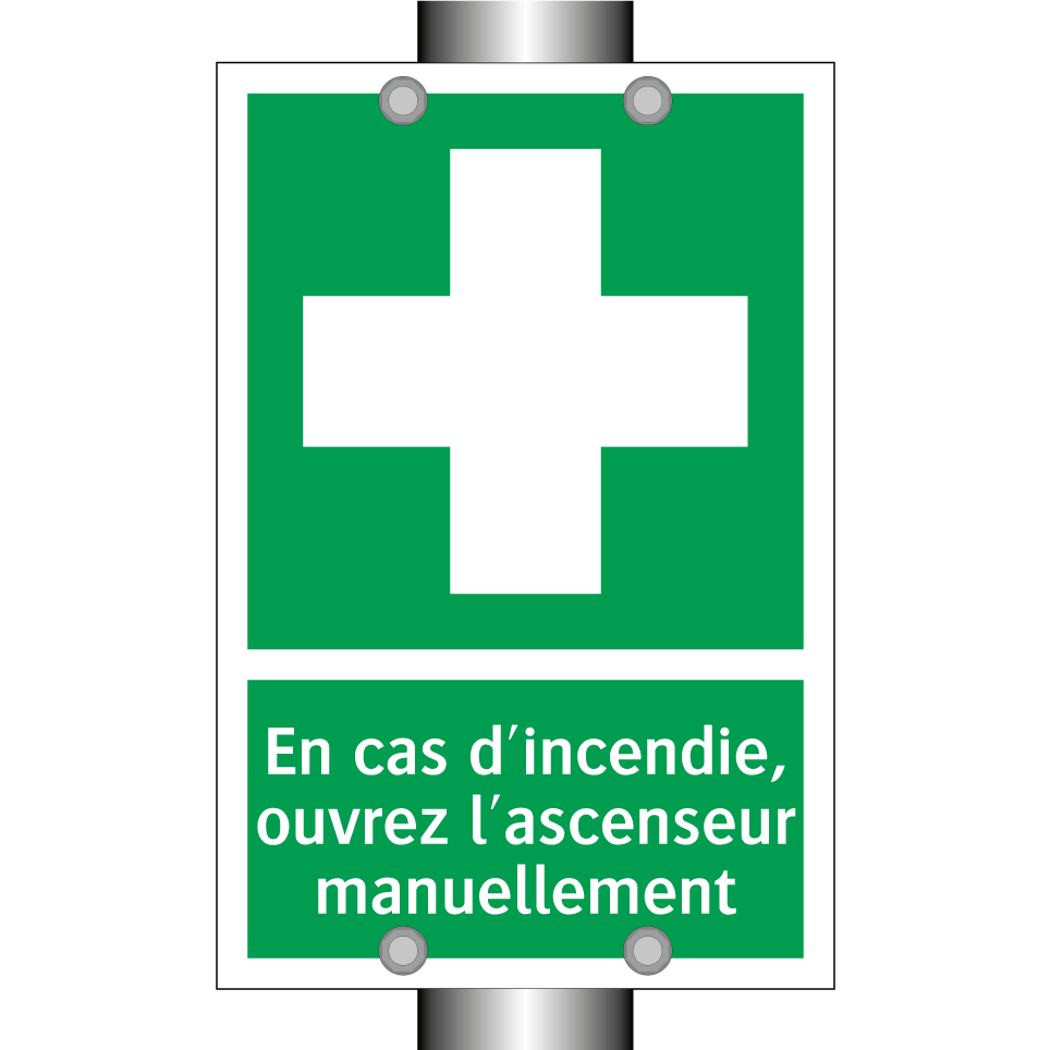 En cas d'incendie, ouvrez l'ascenseur manuellement