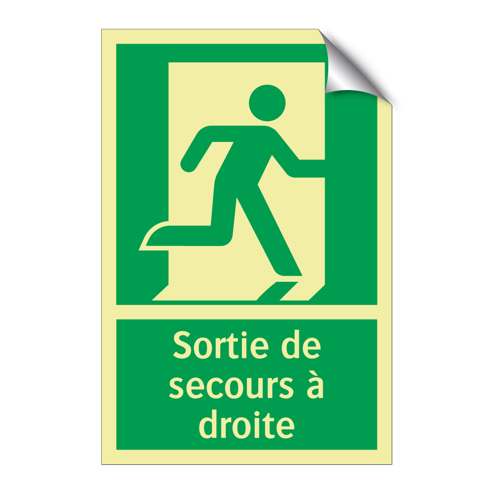 Sortie de secours à droite