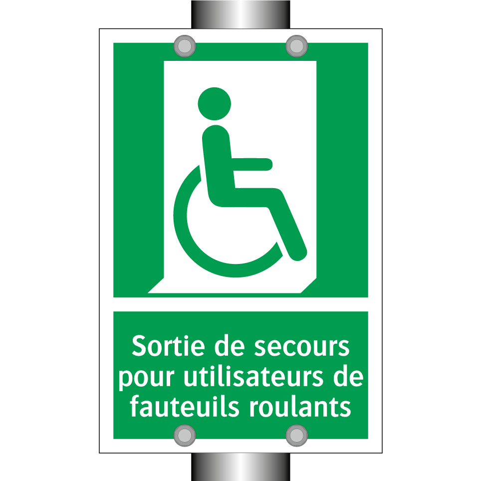 Sortie de secours pour utilisateurs de fauteuils roulants