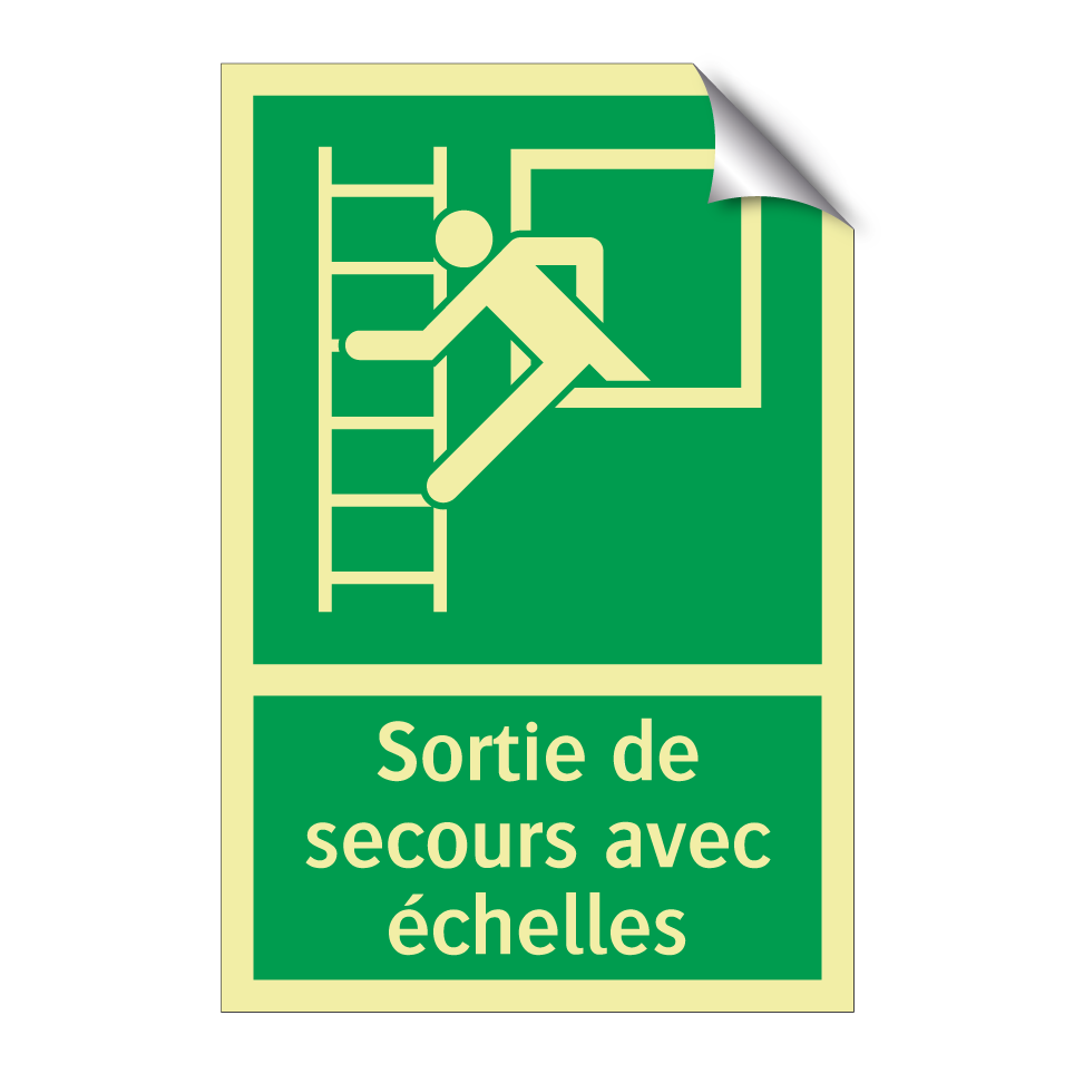 Sortie de secours avec échelles