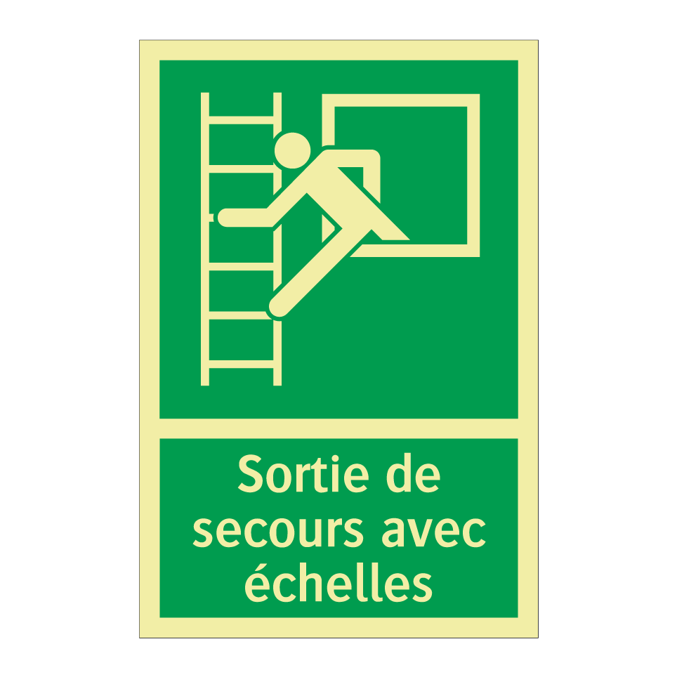 Sortie de secours avec échelles