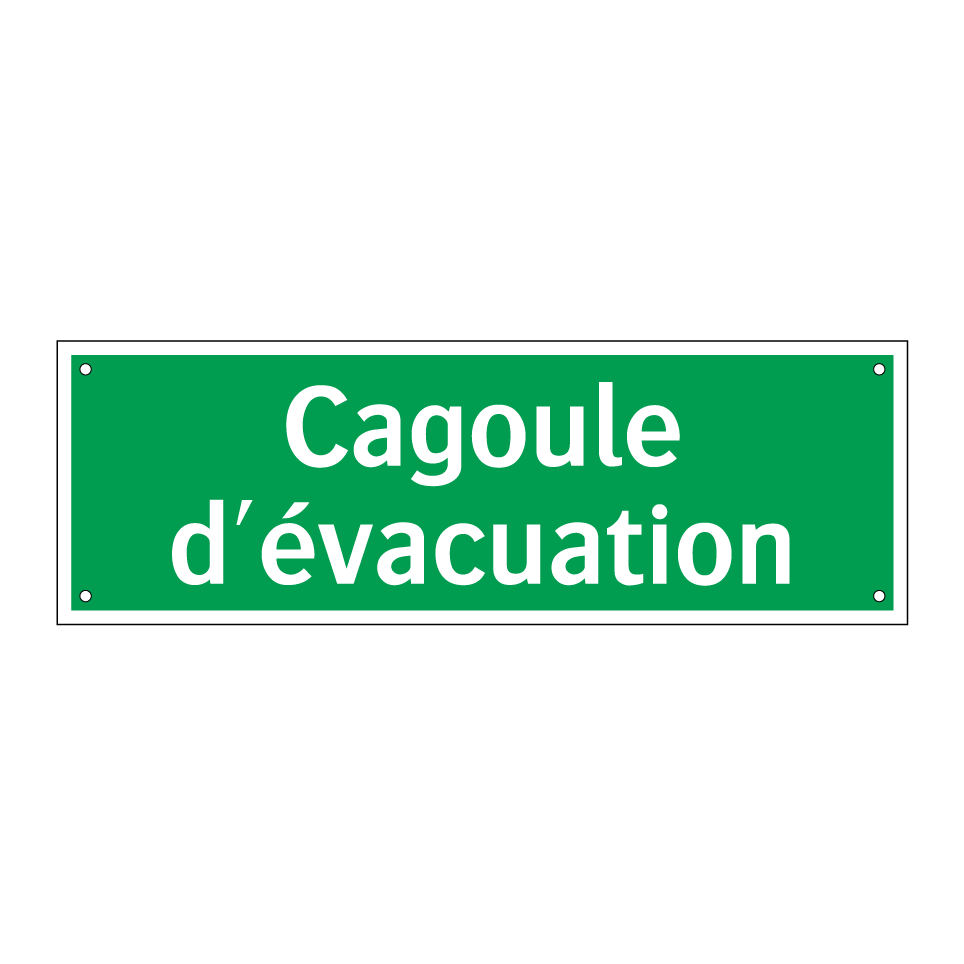 Cagoule d'évacuation