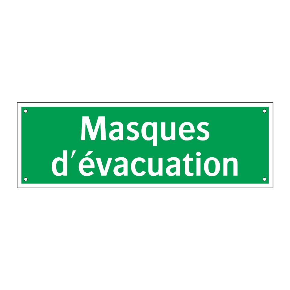Masques d'évacuation