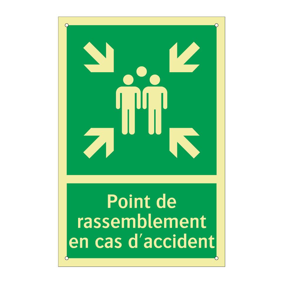 Point de rassemblement en cas d'accident