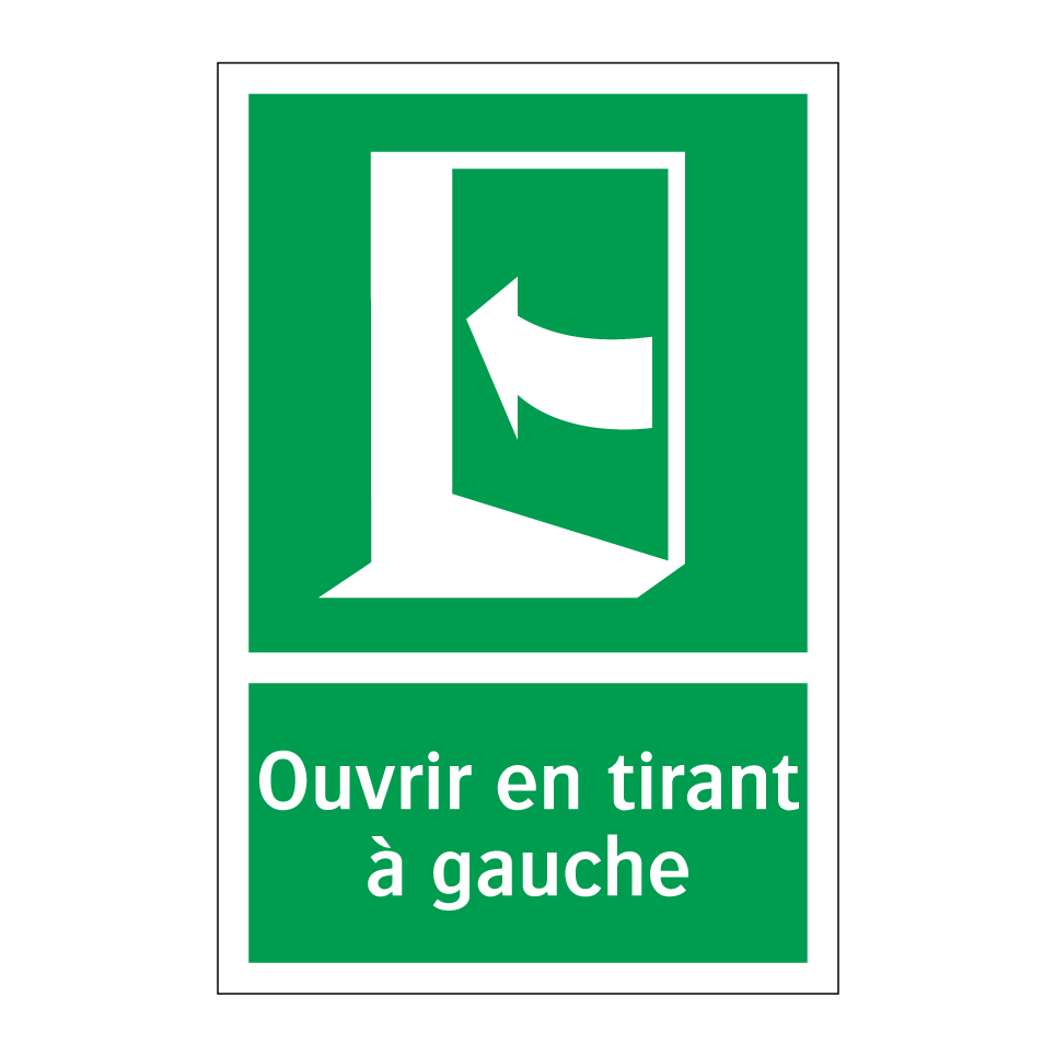 Ouvrir en tirant à gauche