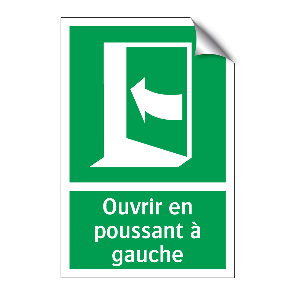 Ouvrir en poussant à gauche