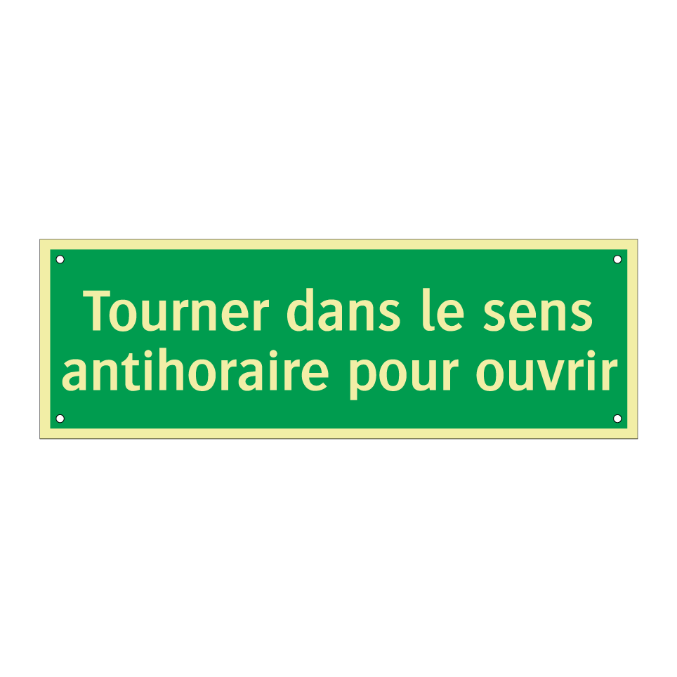 Tourner dans le sens antihoraire pour ouvrir