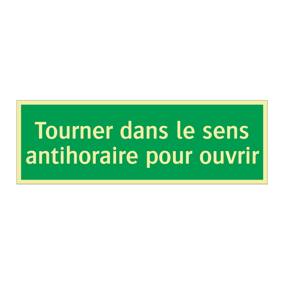 Tourner dans le sens antihoraire pour ouvrir