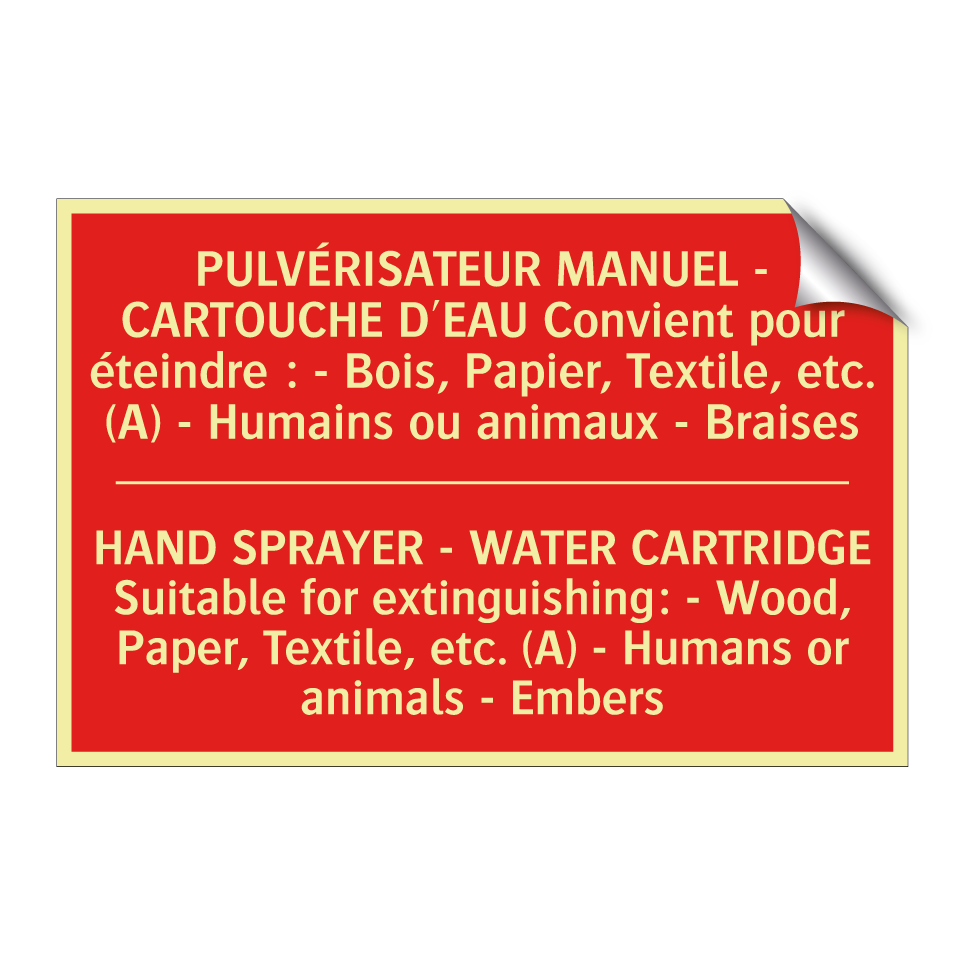 PULVÉRISATEUR MANUEL - CARTOUCHE /.../ - HAND SPRAYER - WATER CARTRIDGE /.../