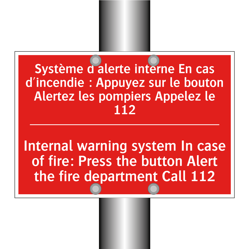 Système d'alerte interne En cas /.../ - Internal warning system In case /.../