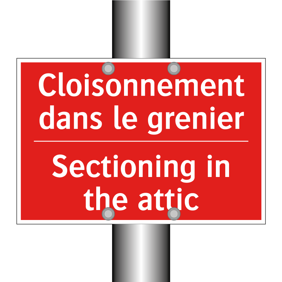 Cloisonnement dans le grenier - Sectioning in the attic