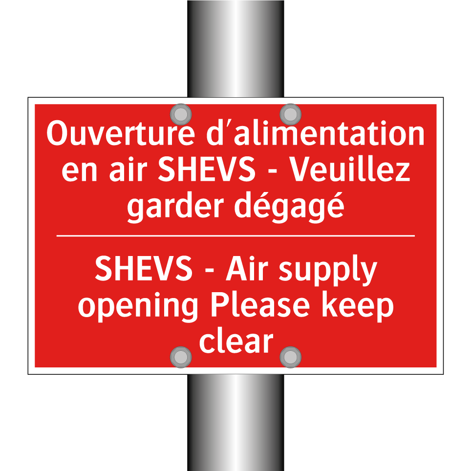 Ouverture d'alimentation en air /.../ - SHEVS - Air supply opening Please /.../