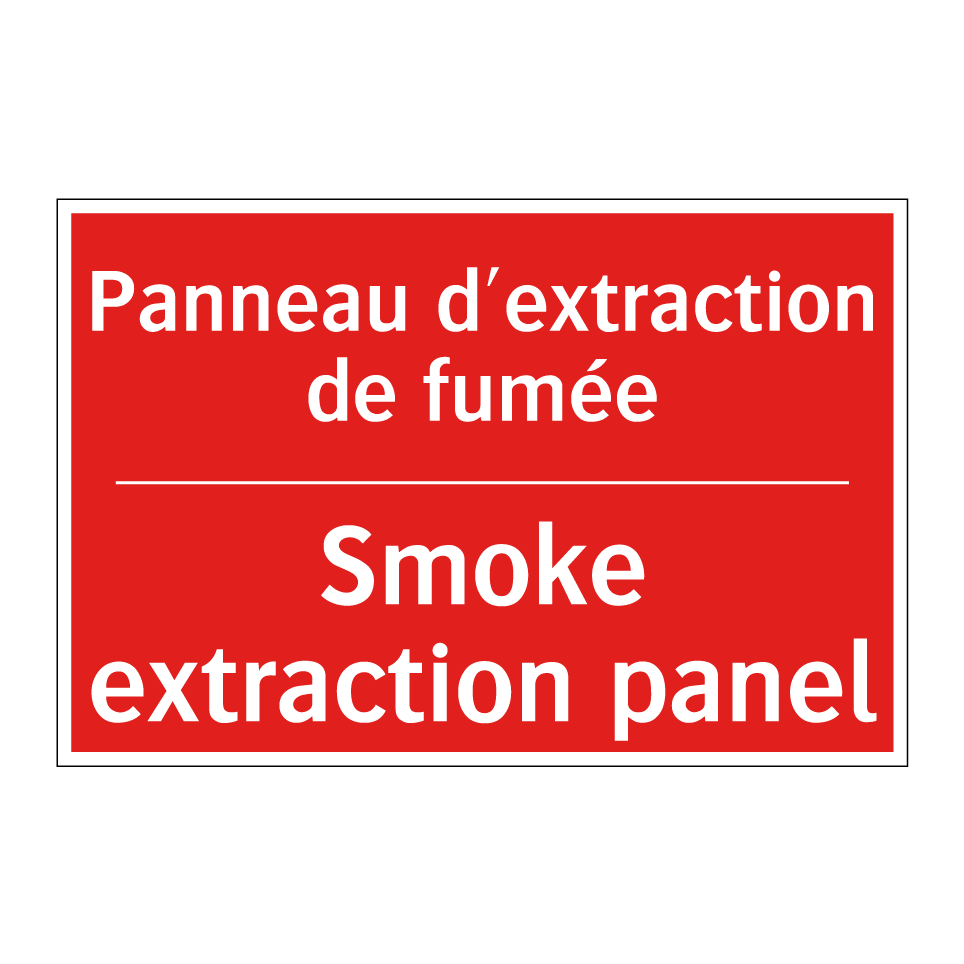 Panneau d'extraction de fumée - Smoke extraction panel