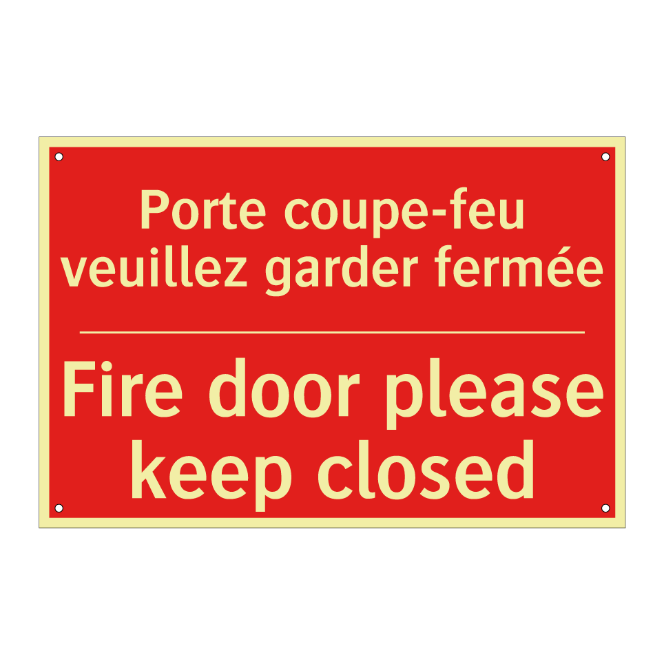 Porte coupe-feu veuillez garder /.../ - Fire door please keep closed