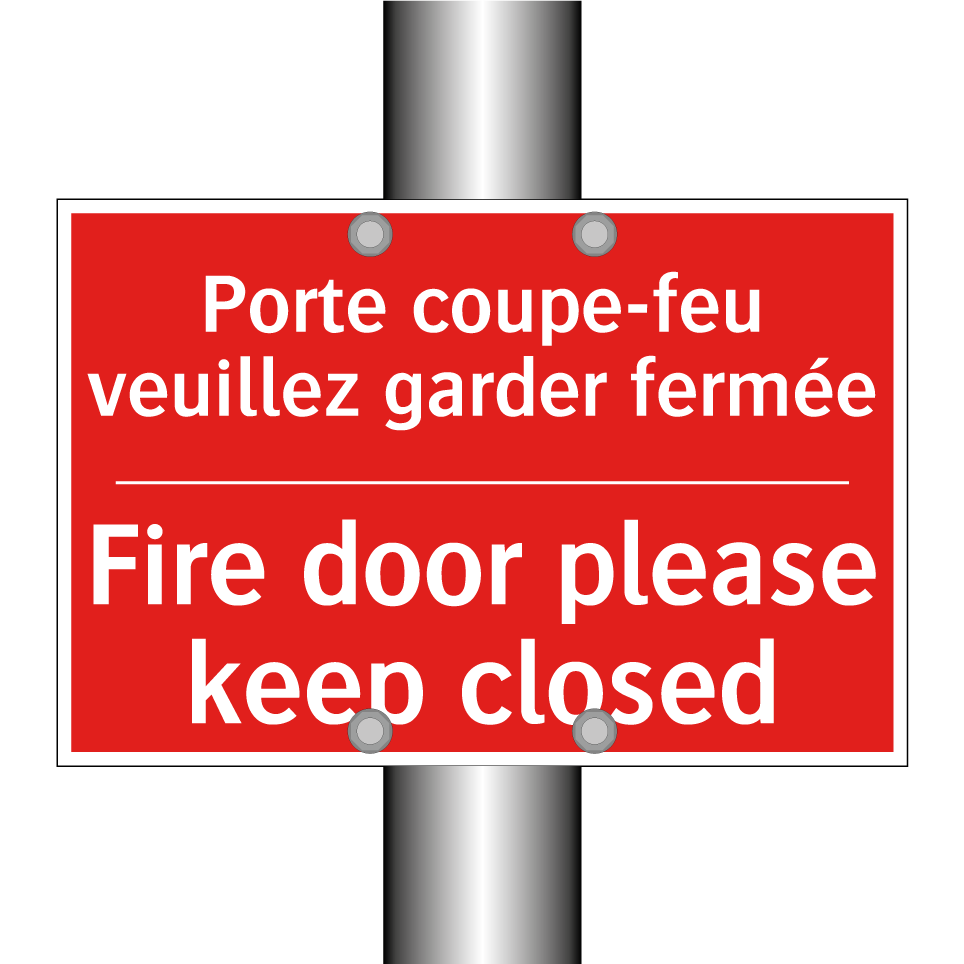 Porte coupe-feu veuillez garder /.../ - Fire door please keep closed