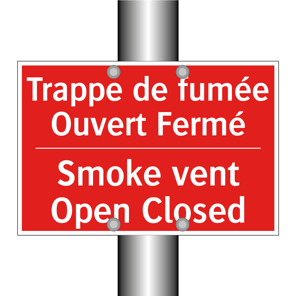 Trappe de fumée Ouvert Fermé - Smoke vent Open Closed