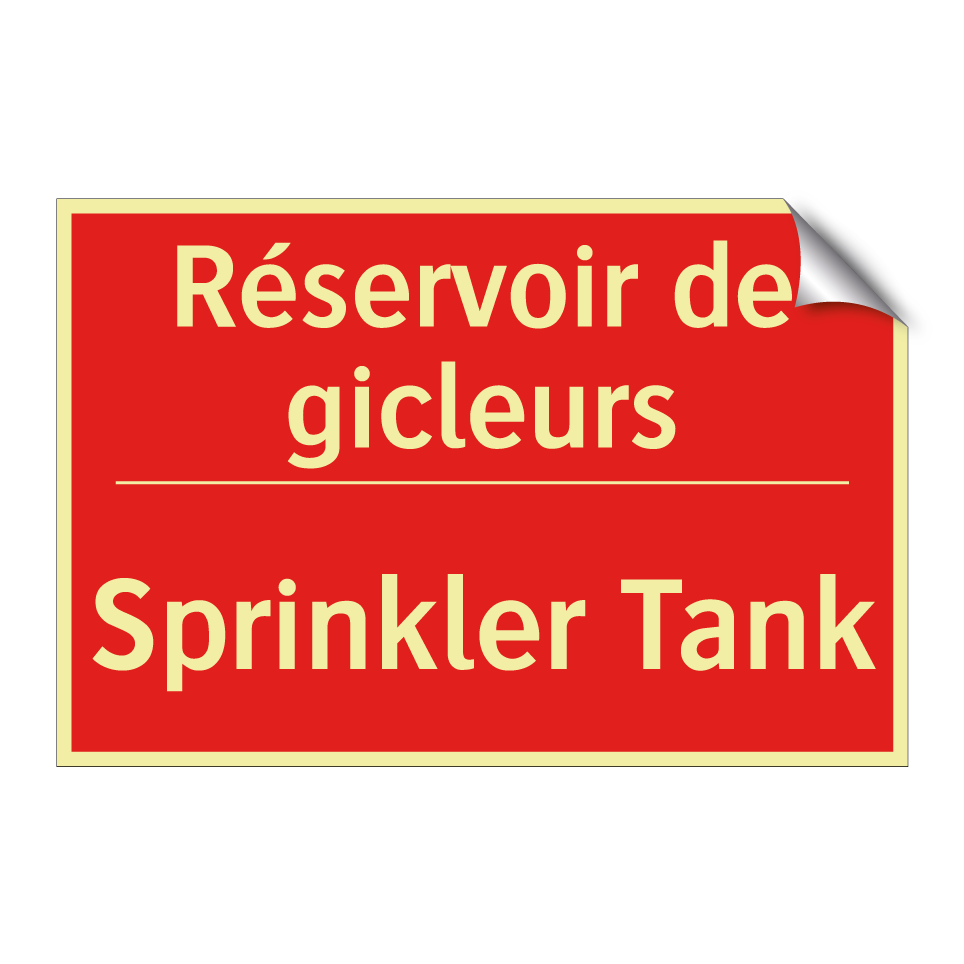 Réservoir de gicleurs - Sprinkler Tank