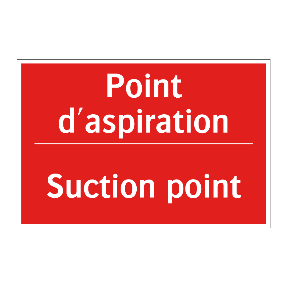 Point d'aspiration - Suction point