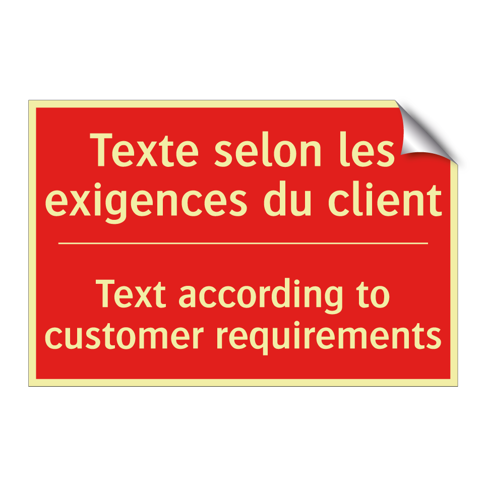 Texte selon les exigences du client /.../ - Text according to customer requirements /.../