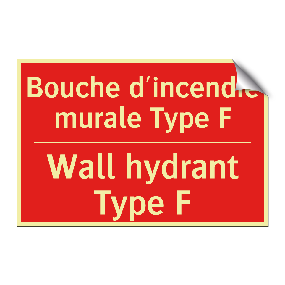 Bouche d'incendie murale Type /.../ - Wall hydrant Type F