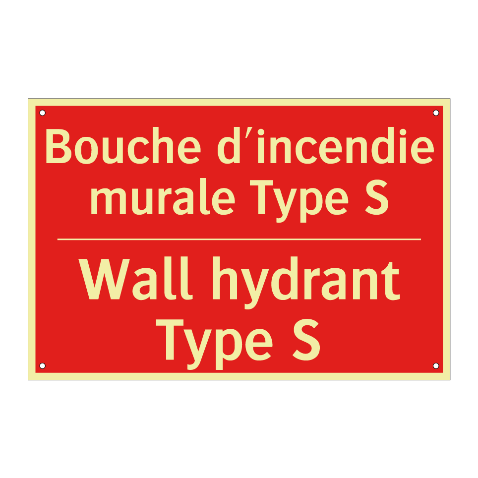 Bouche d'incendie murale Type /.../ - Wall hydrant Type S
