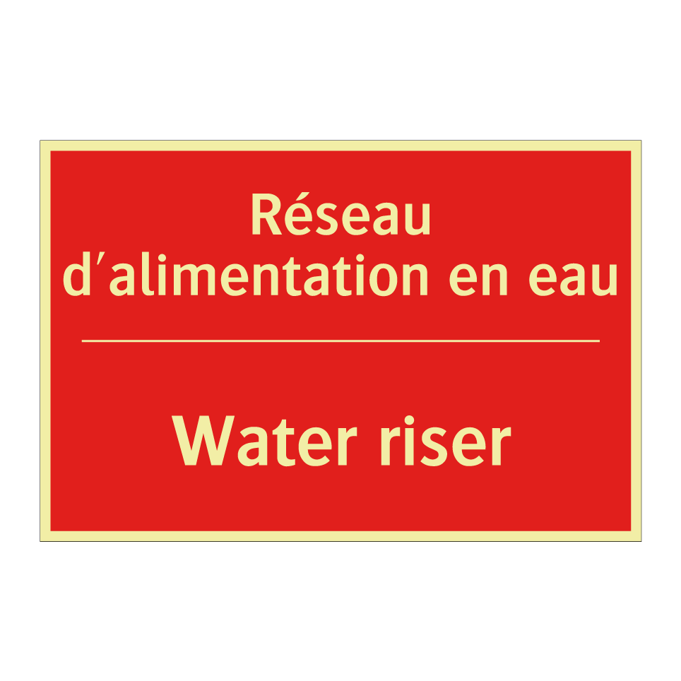 Réseau d'alimentation en eau - Water riser