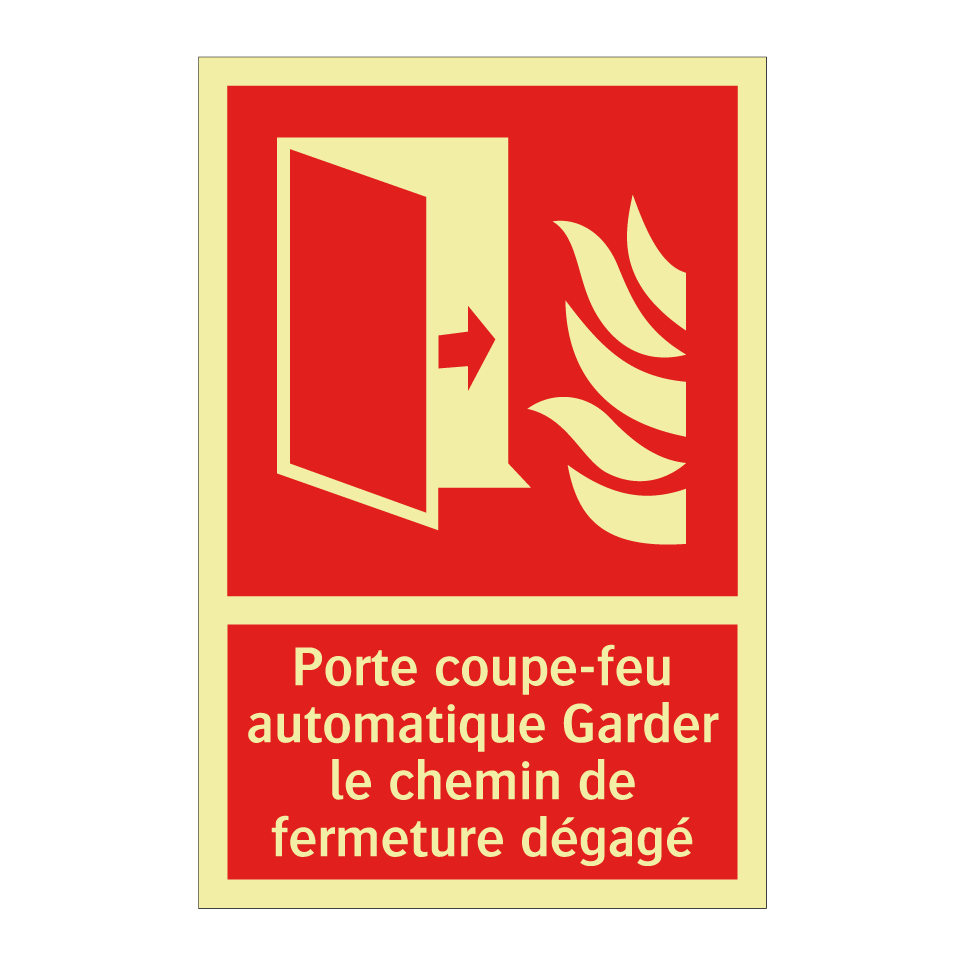 Porte coupe-feu automatique Garder le chemin de fermeture dégagé