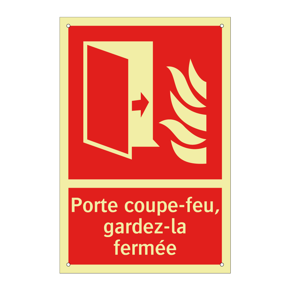 Porte coupe-feu, gardez-la fermée