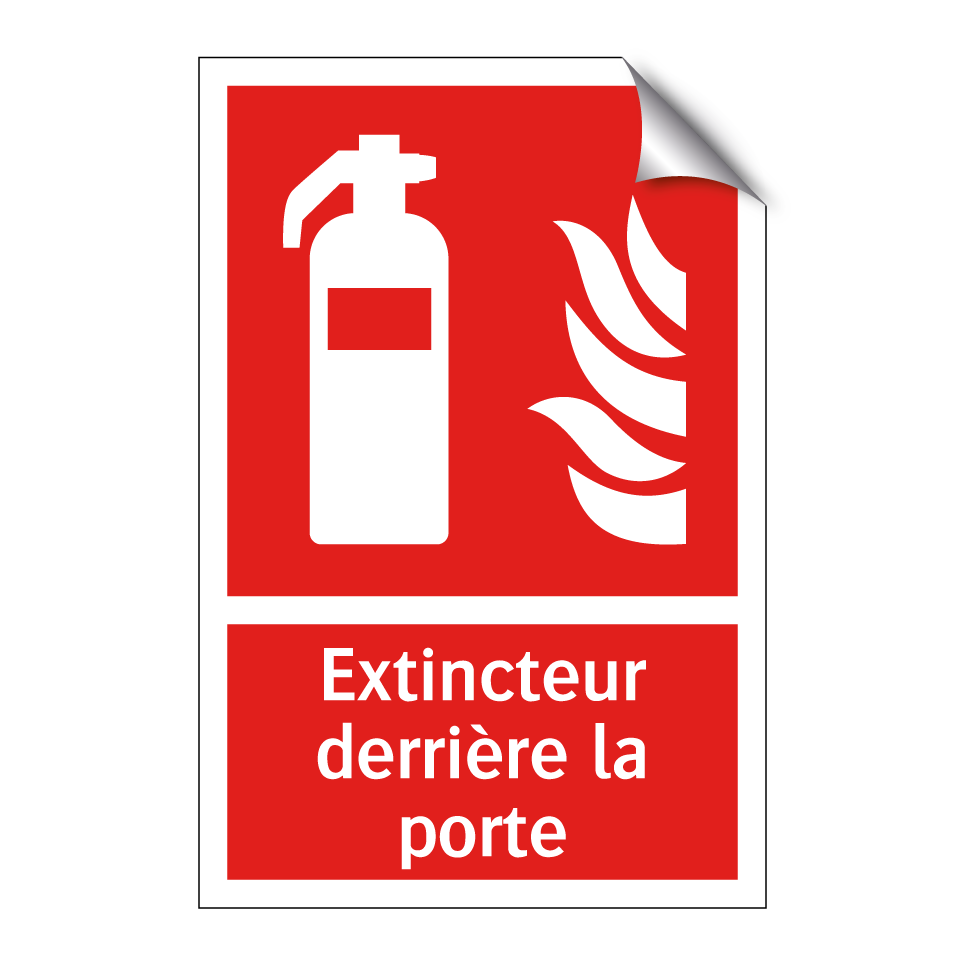 Extincteur derrière la porte