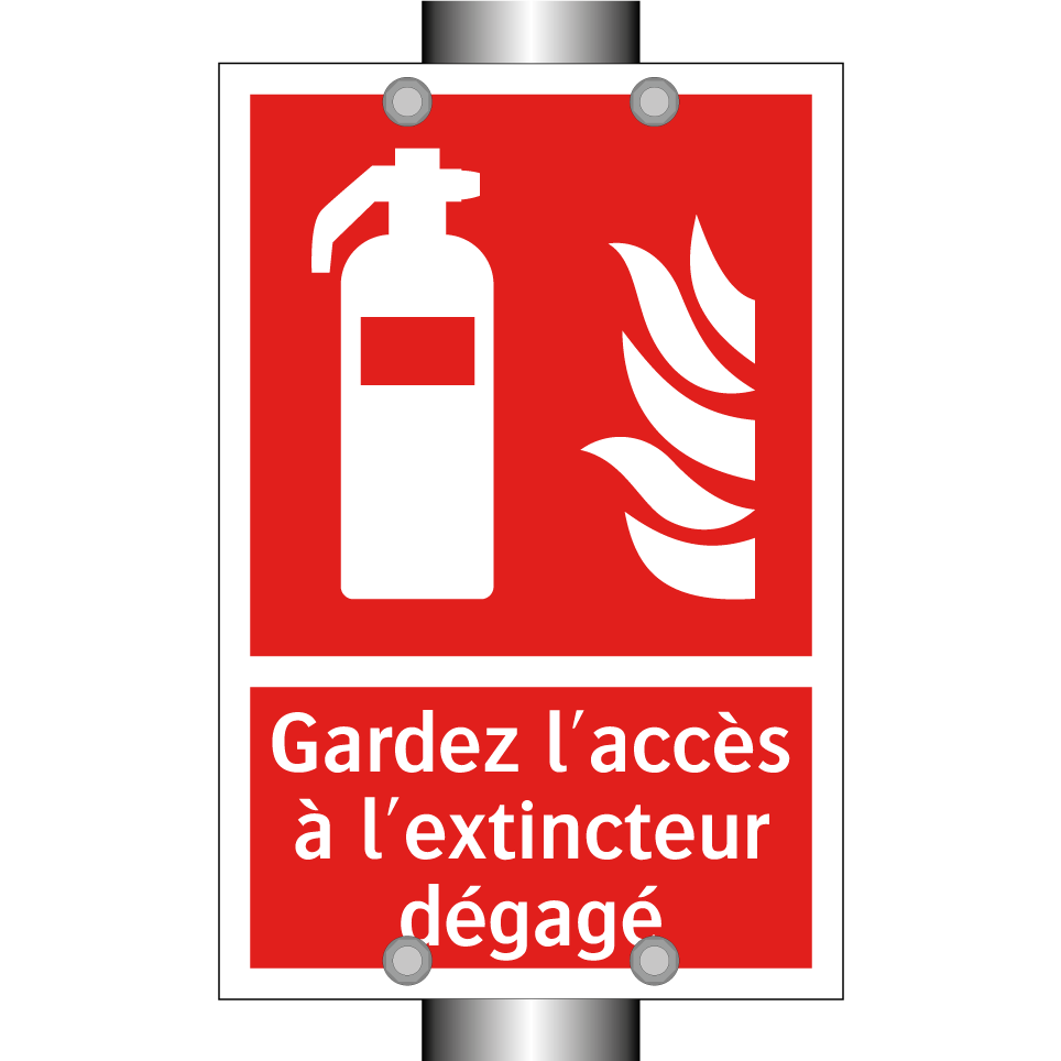 Gardez l'accès à l'extincteur dégagé