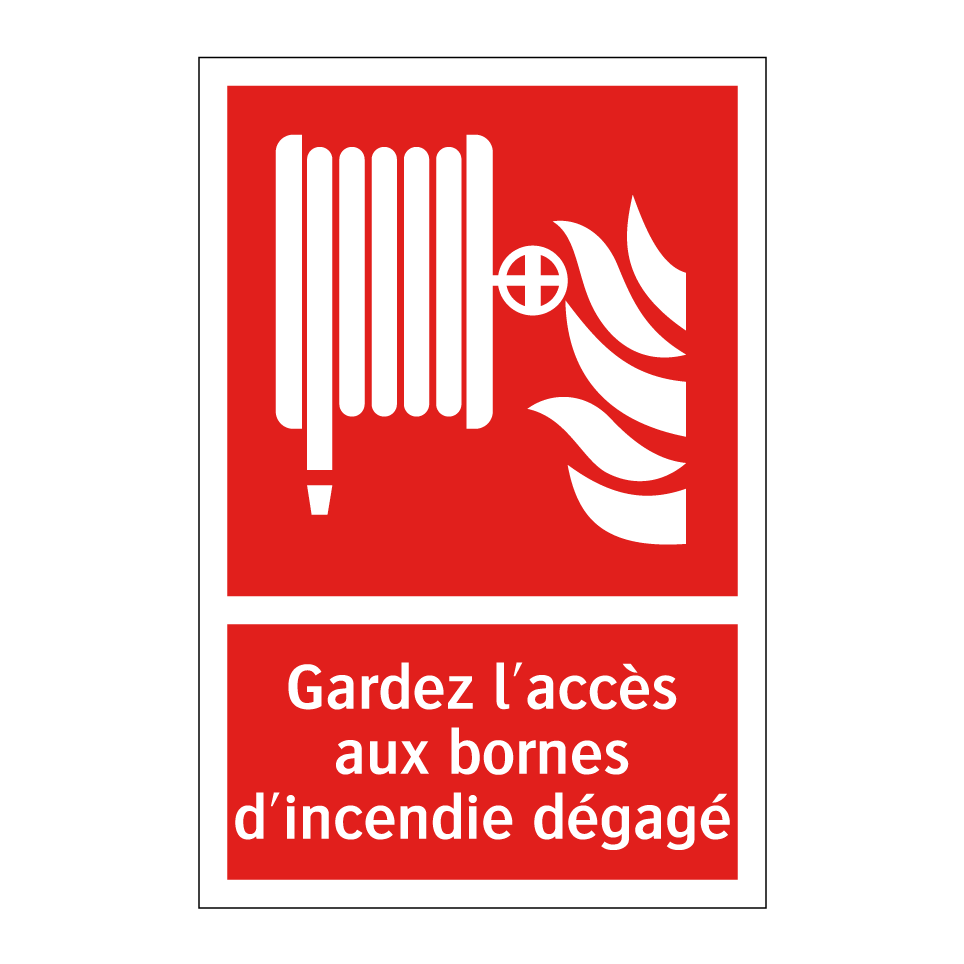 Gardez l'accès aux bornes d'incendie dégagé