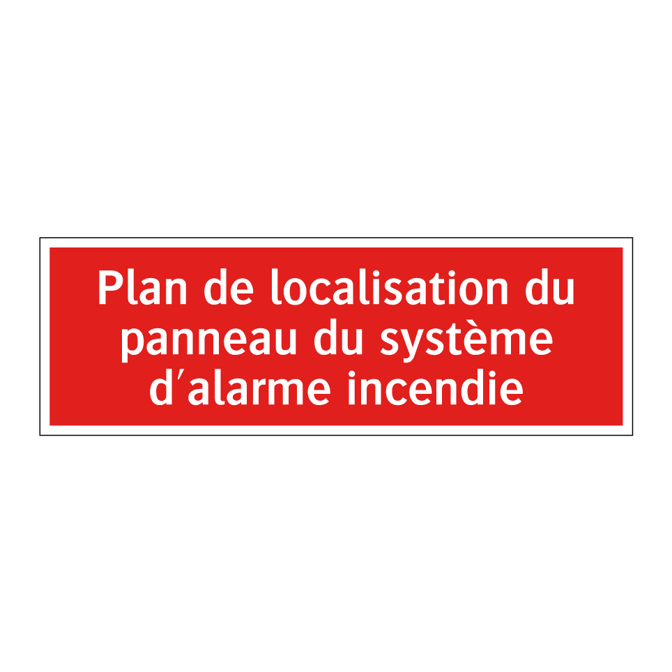 Plan de localisation du panneau du système d'alarme incendie