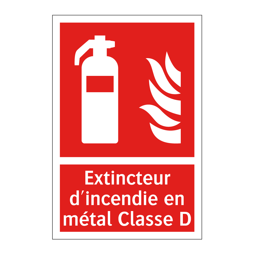 Extincteur d'incendie en métal Classe D