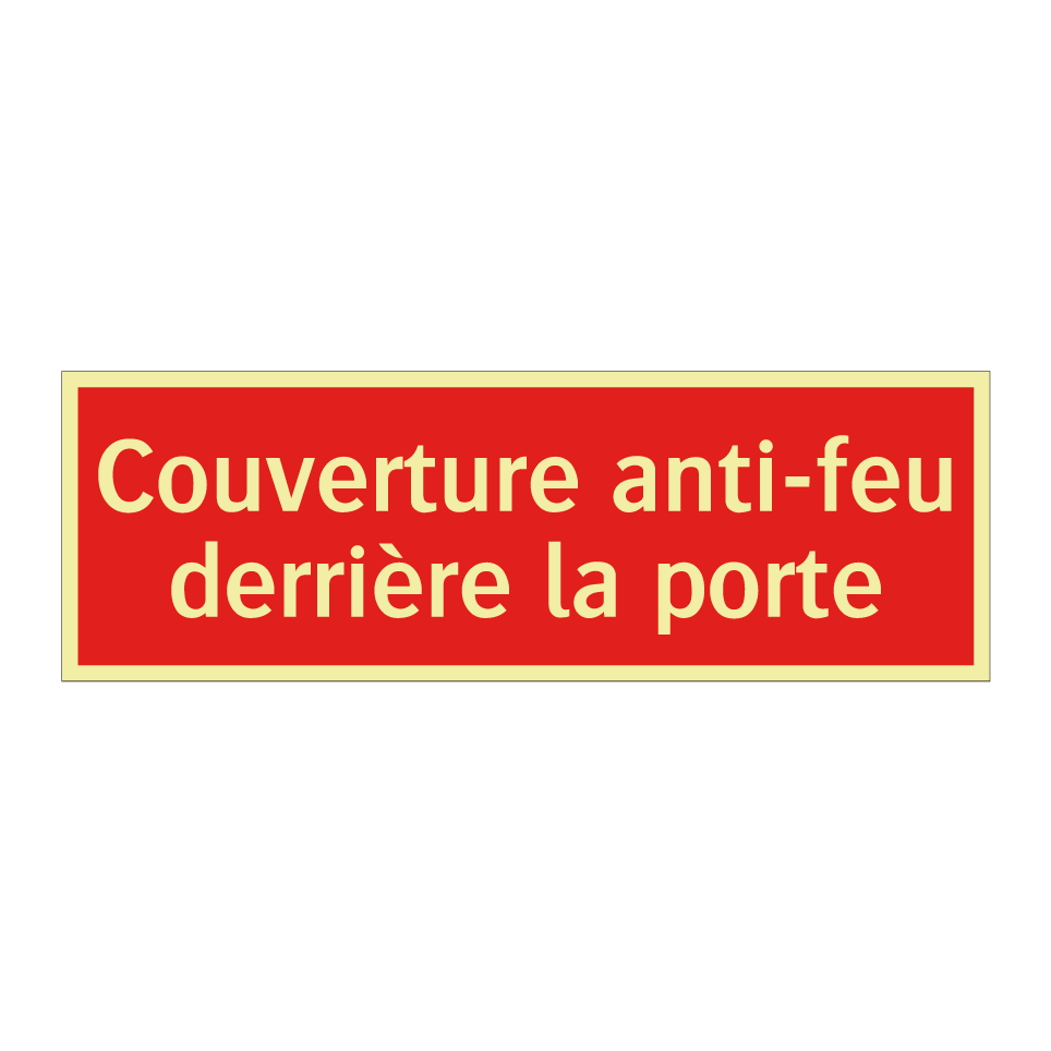 Couverture anti-feu derrière la porte