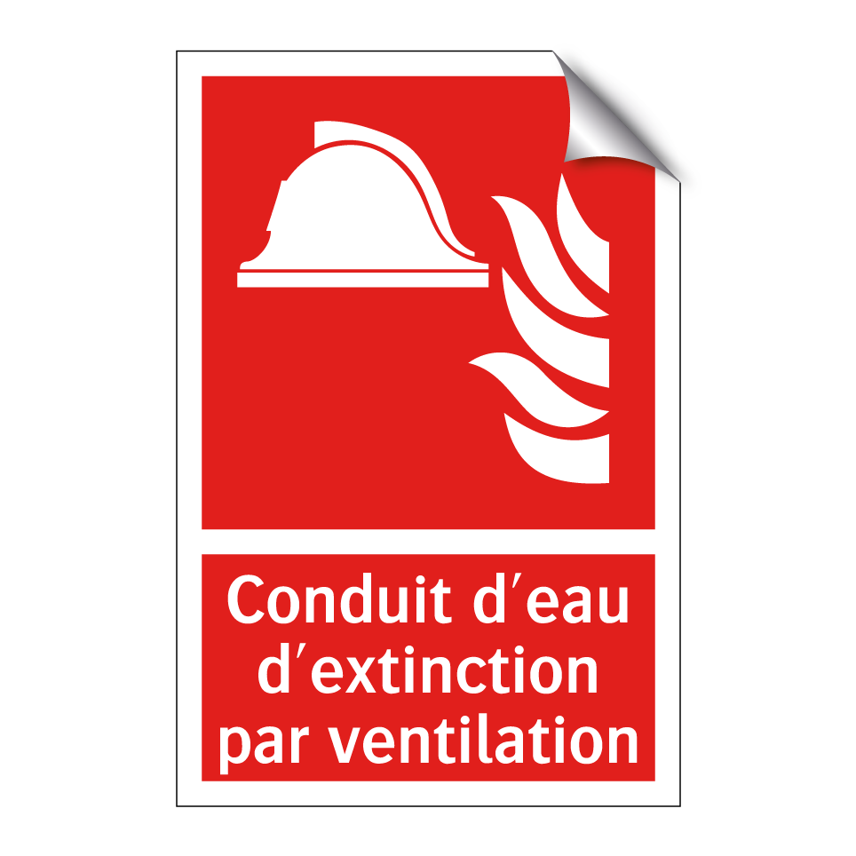 Conduit d'eau d'extinction par ventilation