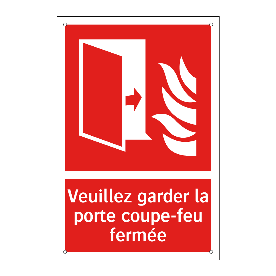 Veuillez garder la porte coupe-feu fermée