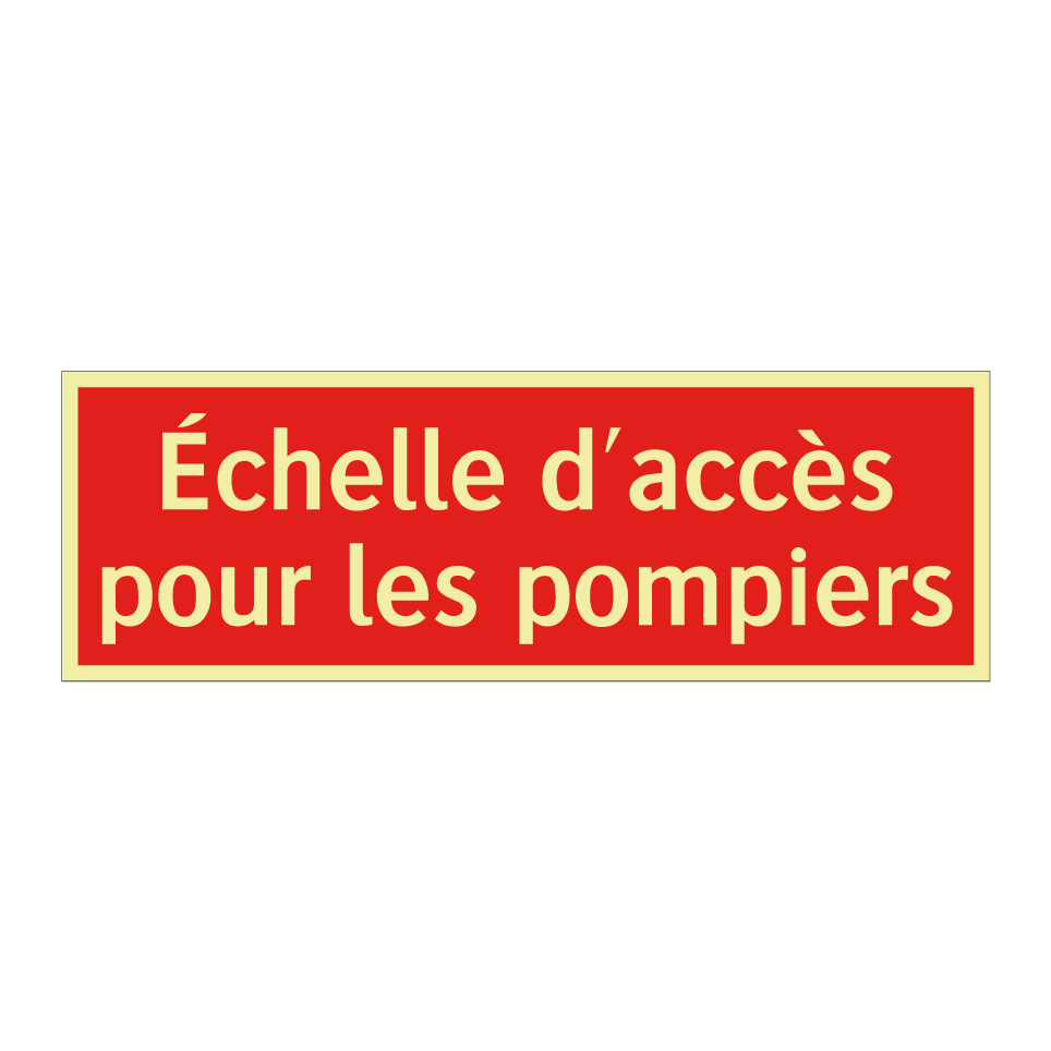 Échelle d'accès pour les pompiers