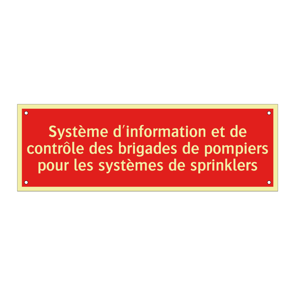 Système d'information et de contrôle des brigades de pompiers pour les systèmes de sprinklers