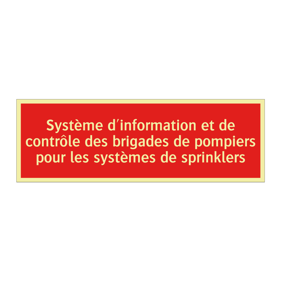 Système d'information et de contrôle des brigades de pompiers pour les systèmes de sprinklers
